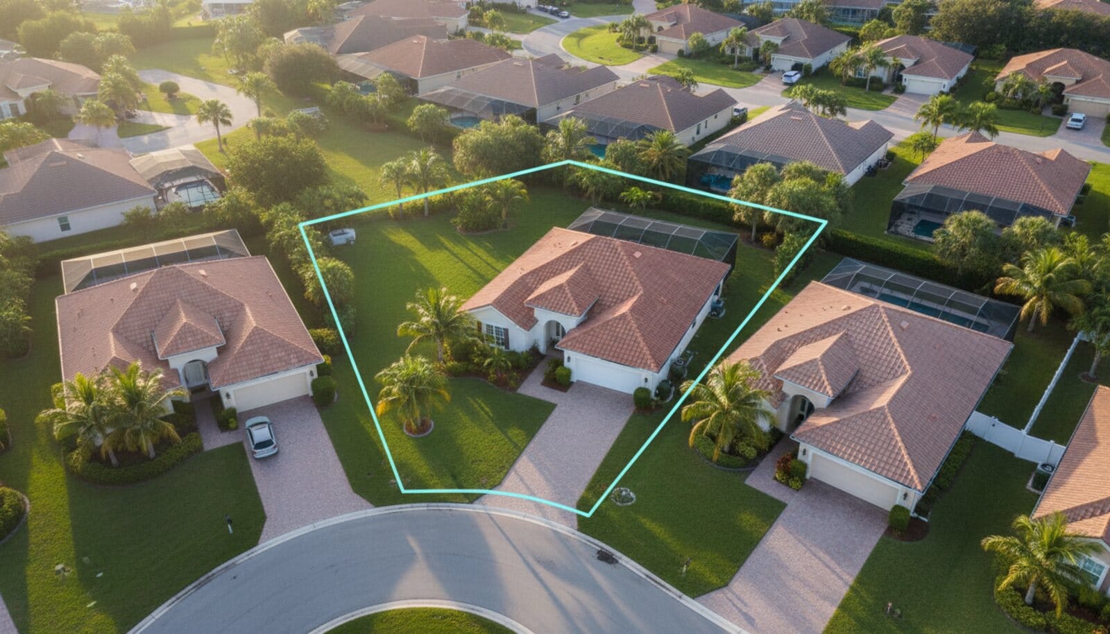 Location measured from your actual lot lines, boundary to boundary