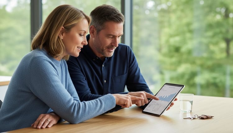 A buyer and seller reading the same property report